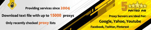 Proxy servers are ideal for: Google, Yahoo, Youtube, Facebook, Twitter, Pinterest
